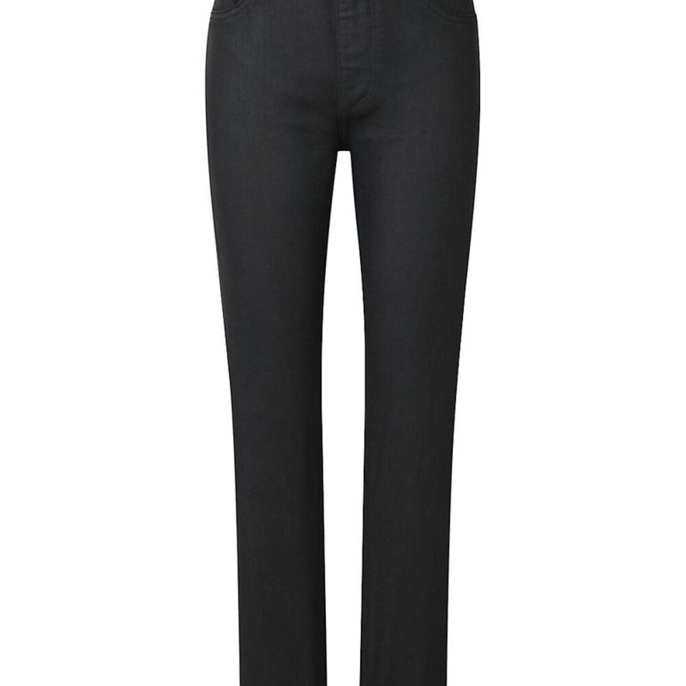 DL1961 Patti Straight High-Rise Vintage Jeans In Black Coated - 31 - Picture 2 of 3